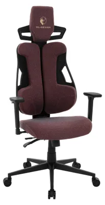 Produktbild von ML-Design Gaming Stuhl Rot aus Stoff, Ergonomischer Bürostuhl mit 3D Armlehne, Kopfstütze Lordosenstütze, individuell einstellbar