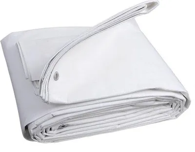 Zdjęcie produktu dla Plandeka 280 g/m², wodoodporna, odporna na promieniowanie UV, biała – 3 x 4 m, plandeka PE