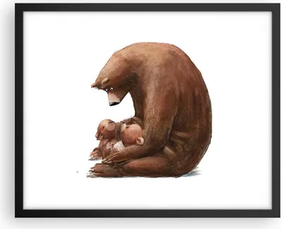 Produktbild von Gerahmtes Poster - Schwarzer Rahmen - Bär Teddybären Kinder - 50x40 cm - Wand Bild - Wanddeko - Wandbilder - Kunstposter - Wandposter - Bilderrahmen - Bilder - Kunstdruck - P2BAA50x40-4732