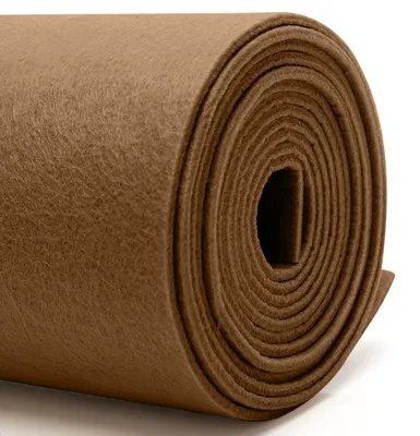Produktbild von Filzstoff für Bastelarbeiten, 40 cm x 250 cm - Filz in Dunkelbraun, 3 mm dick