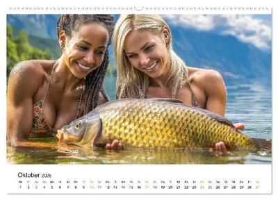 Produktbild von Heiß auf Karpfen (hochwertiger Premium Wandkalender 2026 DIN A2 quer), Kunstdruck in Hochglanz