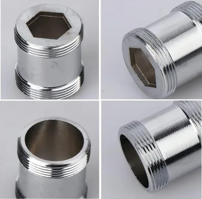Produktbild von Messing Wasserhahnadapter - 2 Stück für Wasserhahnverlängerung und Wasserreinigung - 20 mm Gewinde - Belüfteranschluss.