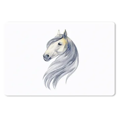Produktbild von MuchoWow® Schreibtischunterlage Pferd - Aquarell - Tier - Mädchen - Kinder - Mädchen 60x40 cm - XXL Mauspad - Großes Mauspad