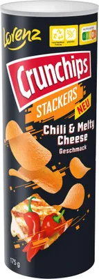 Zdjęcie produktu dla Lorenz Crunchips Stackers Chili and Melty Cheese Stapelchips Dose 175g