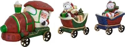 Produktbild von Weihnachtseisenbahn 40 cm Eisenbahn Weihnachten Lokomotive Lok Weihnachtsdeko