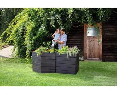 Produktbild von Hochbeet klassisch GARANTIA ERGO Vario 3 inkl. Flora-Wassersparsystem 110 x 175 x 75 cm wood