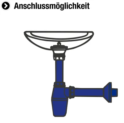 Produktbild von Tassen-Geruchsverschluss 1 1/4 Zoll x 32 mm Metall verchromt Cornat platzsparend