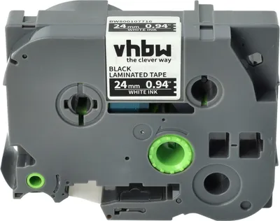 Produktbild von vhbw Schriftband-Kassette Ersatz für Brother TZE-355, TZ-355 für Etiketten-Drucker 8m x 24mm Weiß auf Schwarz