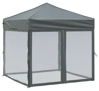 Immagine prodotto di vidaXL Tenda per feste pieghevole con pareti laterali antracite 2x2 m