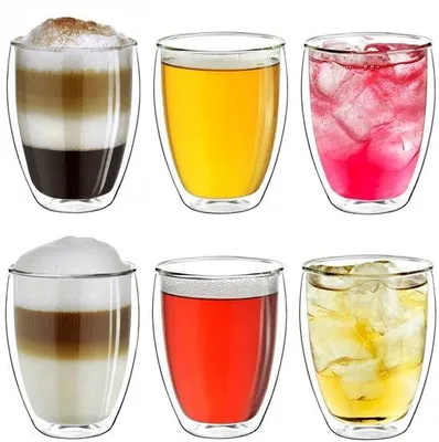 Image de Verre thermos à double paroi haut 250ml ; set de 6 verres