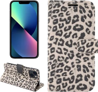 Produktbild von Mobigear Leopard iPhone 14 Plus Hülle Klapphülle Geldbörse - Braun