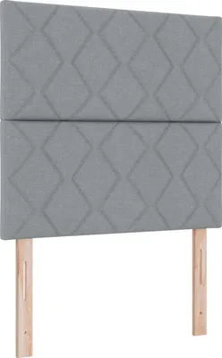 Produktbild von vidaXL LED Kopfteil Hellgrau 100 cm Stoff
