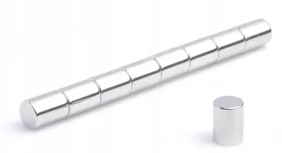Produktbild von Neodym-Magnet, zylindrisch, MW 6x8 N38, 100 Stück