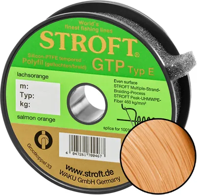 Produktbild von Stroft Schnur GTP Typ E geflochten lachsorange 200m Typ E8 24,00kg