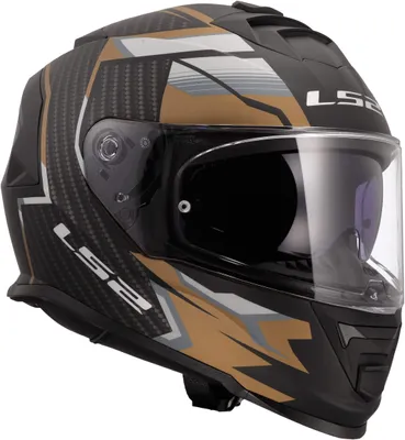 Image de Casque intégral LS2 FF800 STORM II Tracker noir mat or taille 3XL