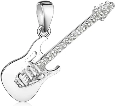 Produktbild von MATERIA by Matthias Wagner Gitarre Anhänger für Halskette mit Zirkonia aus 925 Silber KA-86
