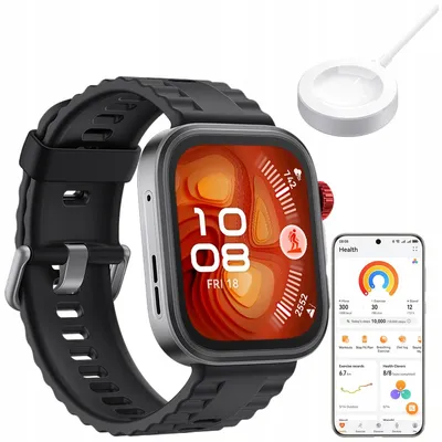 Produktbild von Huawei Watch Fit 4 Pro Schwarz EKG, Saphirglas, Bt, Gps, 10 Tage Akku 55020EYK