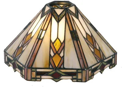 Produktbild von Clayre & Eef Lampenschirm Tiffany 26x22x15 cm Beige Braun Glas