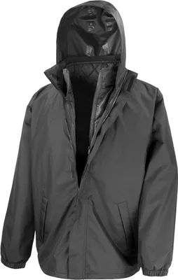 Produktbild von Result Core R215X | 3-in-1 Jacket with Quilted Bodywarmer - Farbe: Black - Größe: L