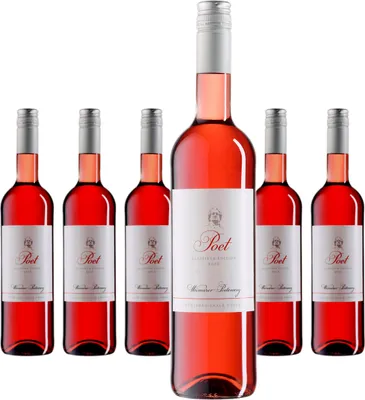 Produktbild von 6 x Weimarer Poetenweg Poet Rosé halbtrocken 0,75 Ltr.