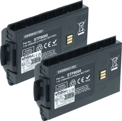 Produktbild von vhbw 2x Akku Ersatz für Simoco-Sepura STP8000 für Funkgerät, Walkie Talkie (3300 mAh, 7,4 V, Li-Ion)