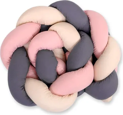 Produktbild von Flätat Schutzpolster für Babybett Beige Knot Pillow 180 cm