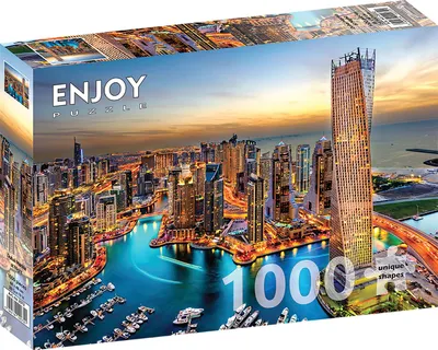 Image de Puzzle 1000 pièces Enjoy – Marina de Dubaï la nuit