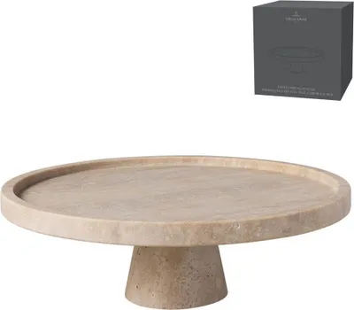 Image de Villeroy & Boch Plat de service avec pied Manufacture Travertine