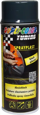 Produktbild von Dupli-Color Sprayplast Abziehlack, schwarz, glänzend - 400ml