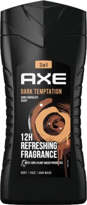 Produktbild von Axe 3-in-1 Duschgel & Shampoo Dark Temptation für langanhaltende Frische und Duft nach der Dusche getestet 250 ml 24 Stück