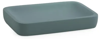 Immagine prodotto di Portasapone da appoggio in resina azzurro polvere opaco | Yucca