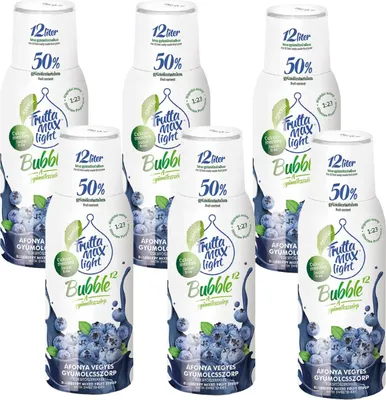Image de FruttaMax Blueberry Light sirop 500ml, concentré, 6 pièces, kit boisson