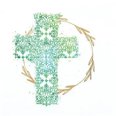 Produktbild von Servietten 33x33 cm - Cross green
