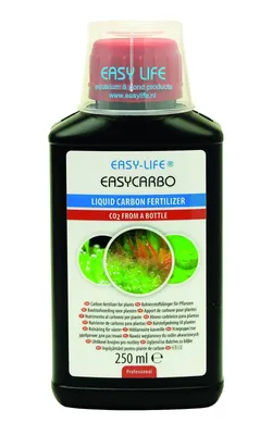 A bottle of Easy-Life EASYCARBO liquid carbon fertilizer for aquarium plants.