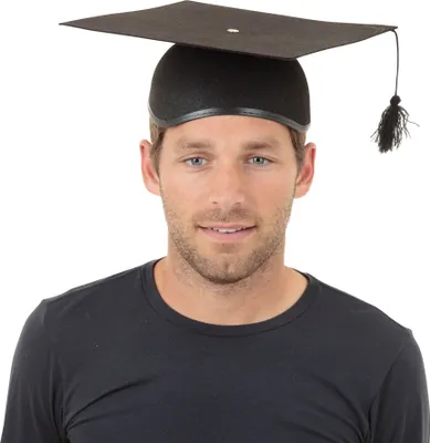 Produktbild von Bristol Novelty Uni Filz-Doktorhut, zweiteilig BN2014 (Einheitsgröße) (Schwarz)