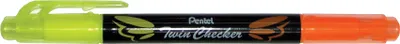 Immagine prodotto di Pentel SLW8-GF Textmarker "TWIN CHECKER" 2 Spitzen gelb/orange