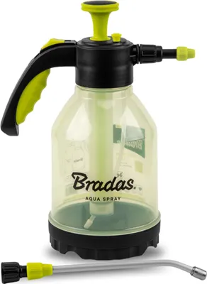 A clear product shot of a hand-pump sprayer on a white background.
