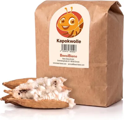 Produktbild von Premium Kapokwolle für Hummelhotels | 100% Natürliches Nistmaterial & Füllmaterial für Hummelkästen