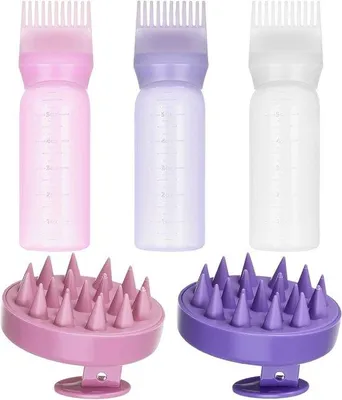 Produktbild von Haarverf-Applicator-Satz mit Massageborstel, 5 Fächer, für Haarfarbe
