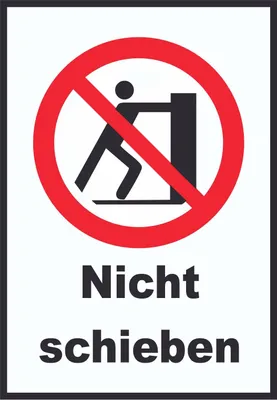Produktbild von Nicht schieben Schild A1 (594x841mm)