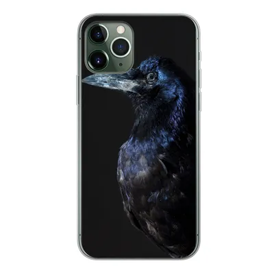 Produktbild von MuchoWow® Handyhülle Schutzhülle Hülle für iPhone 11 Pro Vogel - Tiere - Schwarz Silikon Softcase Handy Hülle - Handy