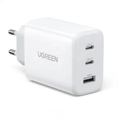 Zdjęcie produktu dla Ładowarka sieciowa UGREEN CD275, 2x USB-C, 1x USB, 65W (biały)