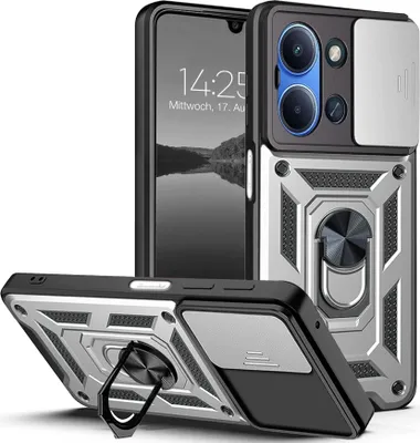 Produktbild von Armor Handyhülle für Xiaomi Redmi 15C Kameraschutz Handy Panzer Case Cover Schutzhülle Outdoor Farbe: Silber