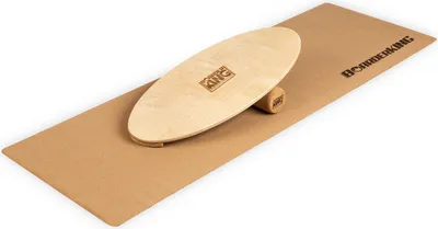Obrázok produktu pre BoarderKING Balance Board Set, balančná doska pre deti a dospelých, vybavenie na tréning rovnováhy, balančná doska s valčekom a podložkou na balančnú dosku na surfovanie, drevená balančná doska pre tanečníkov a surferov
