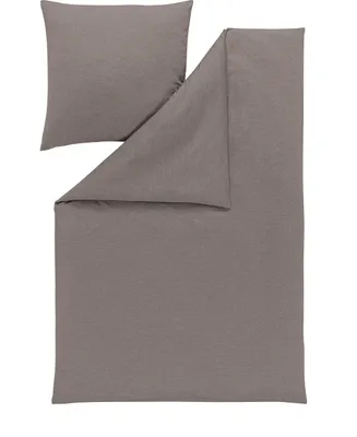 Produktbild von Estella Atelier - Mako-Interlock-Jersey Bettwäsche-Garnitur TAKOMA Farbe taupe Größe 135x200 + 80x80 cm