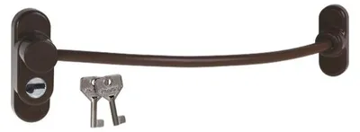 Produktbild von PENKID P8016 Fenstersicherung braun mit innenliegendem Kabelschloss