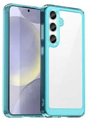 Produktbild von Galaxy S25 Hülle, Klar Rückseite Stoßfeste TPU Silikon Bumper Schutzhülle für Samsung Galaxy S25 Hellblau