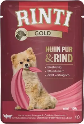 Produktbild von RINTI Gold Huhn Pur & Rind 100g, Adult, jede Rasse, Rind, Huhn, 100 g, Ohne Soja