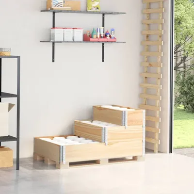 Zdjęcie produktu dla Maison Exclusive – 3-poziomowa podwyższona grządka 120 x 80 cm, lite drewno sosnowe