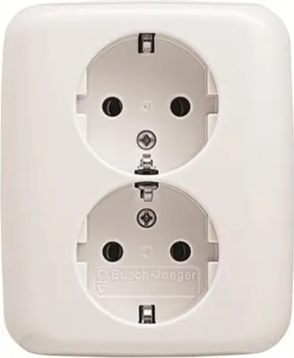 Produktbild von Busch-Jaeger Schuko Doppelsteckdose volle Abdeckung Reflex SI 2TKA00003896 202 EUJ-214
